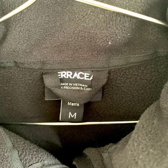 Like New Men’s Terracea Low Pile Black Fleece Full Zip Jacket - Made in USA - Picture 4 of 5